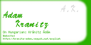 adam kranitz business card